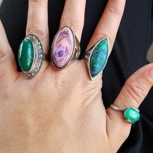 VTG Set Of 4 Stone Gorgeous Rings!